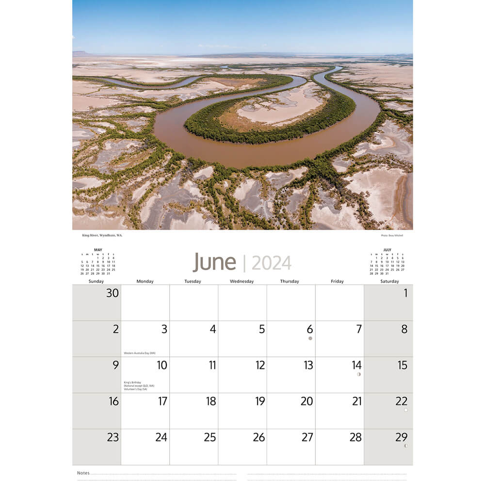 2024 Australian Souvenir Calendar The Outback of Australia for sending overseas