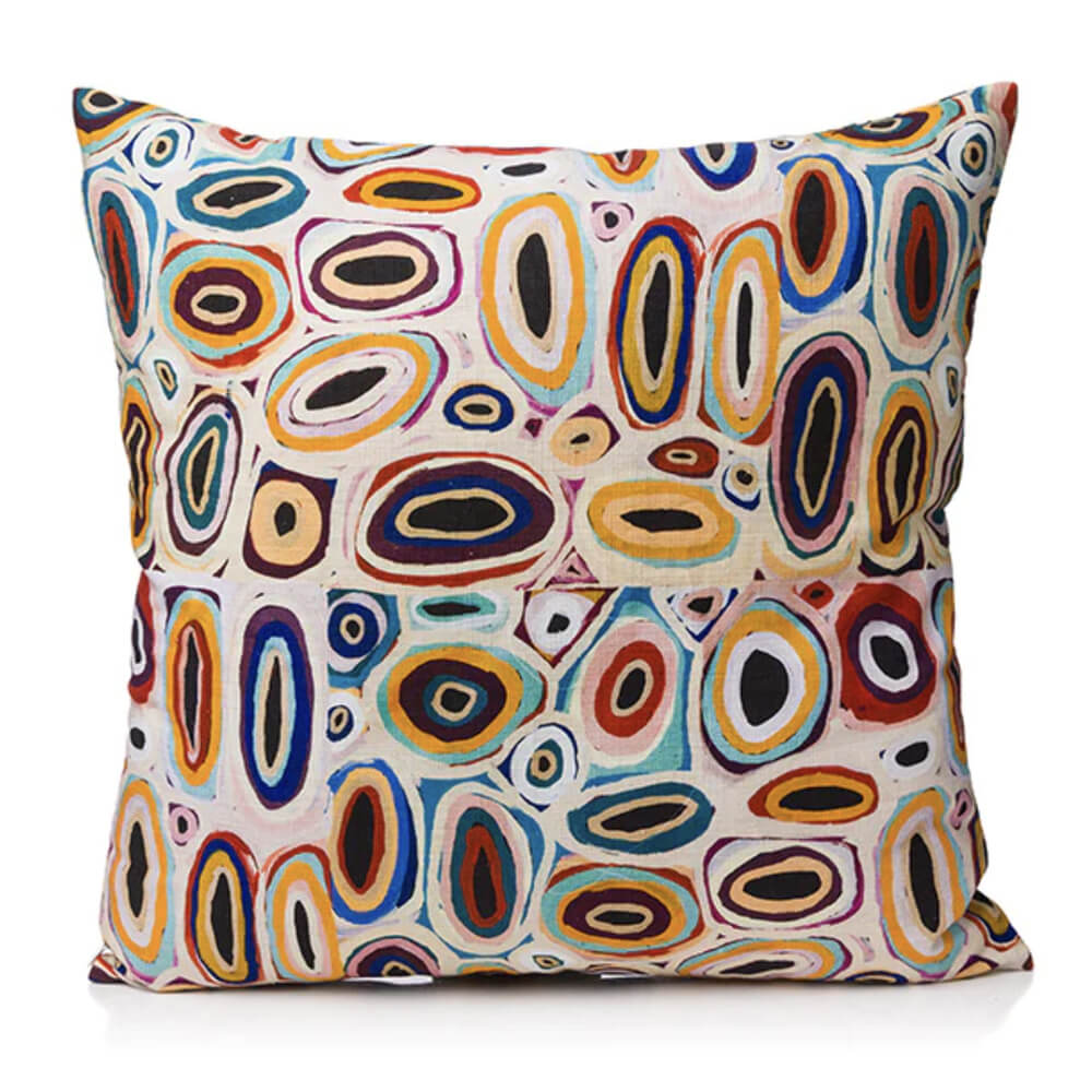 Aboriginal Art Cushion Cover by Alperstein Design and Gladys Kuru Bidu