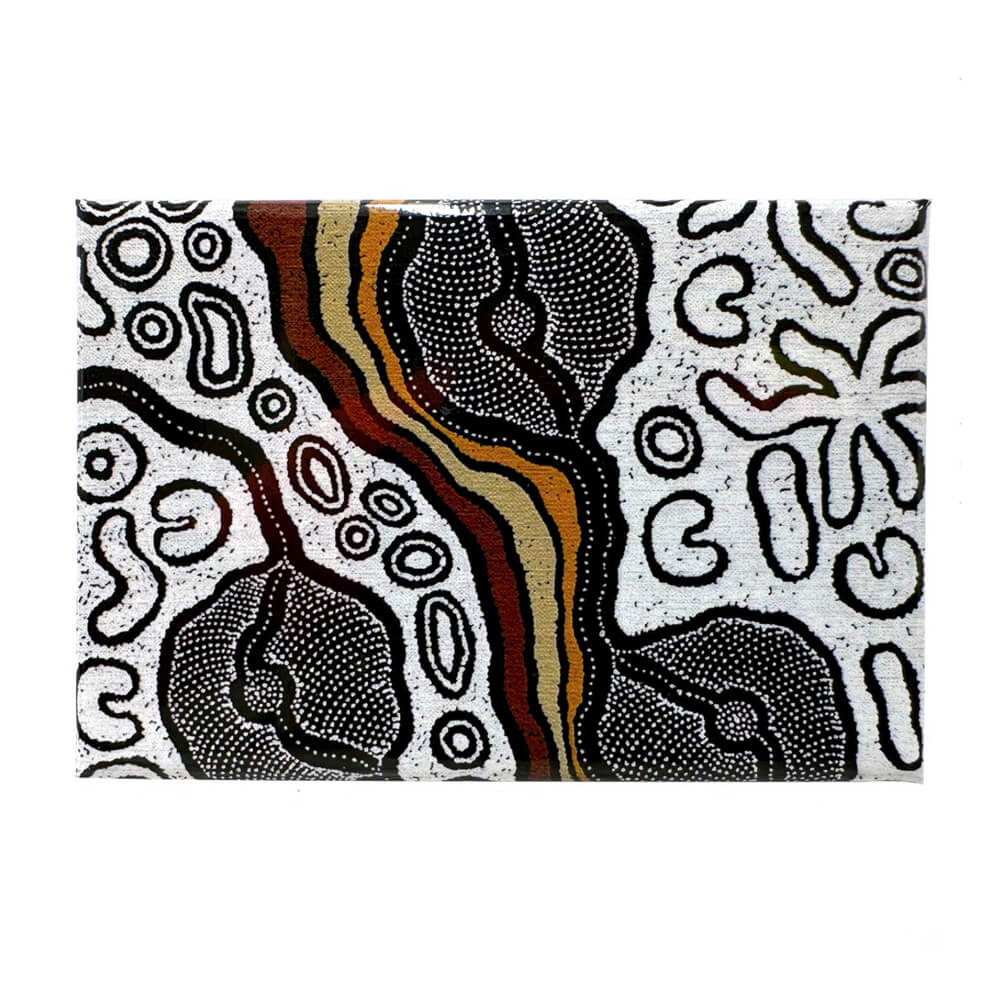 Aboriginal Gifts  A Souvenir Magnet featuring Aboriginal Art by Delvine Petyarre
