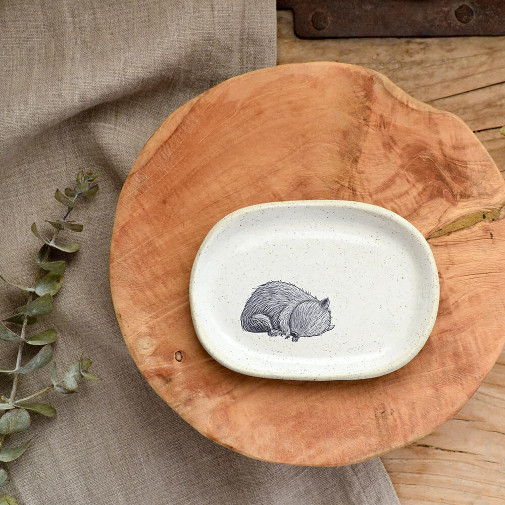 Australian Souvenirs wombat Small Ceramic Dish by KW Ceramics