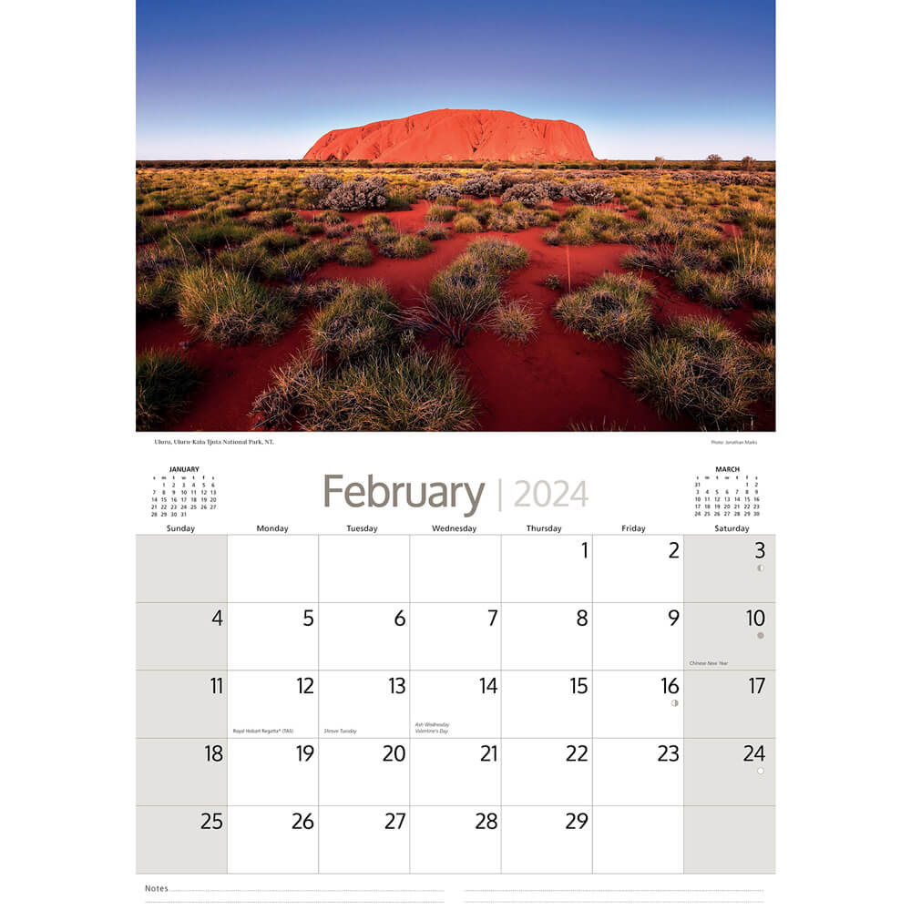 Australiana Online 2024 Souvenir Calendar Land of Contrast