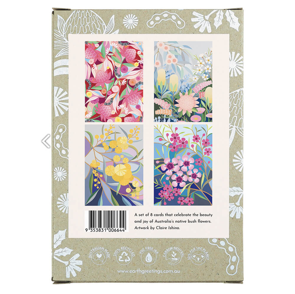 Australian Souvenir Greeting Card Pack Featuring Beautiful Native Flower Illustration