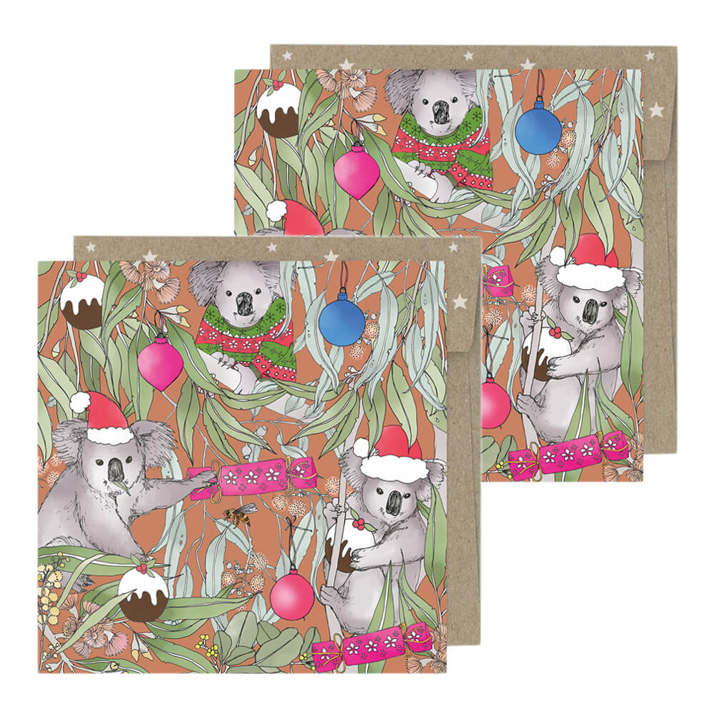 Australian Christmas Card Set Koala Themed by Victoria McGrane