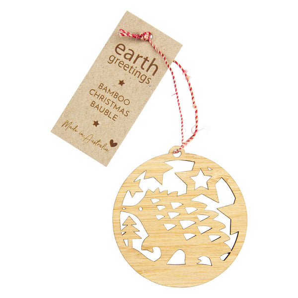 Australian Christmas Decorations Online Echidna Bamboo Bauble Bits
