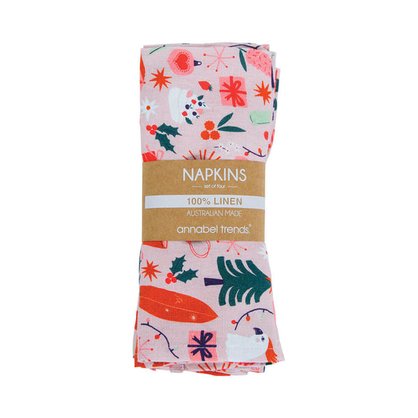 Australian Made Linen Napkins Aussie Christmas Bits of Australia