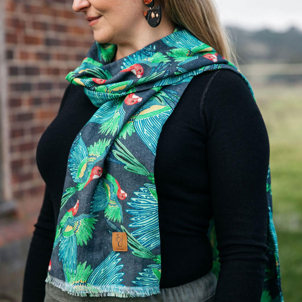 Australian Scarves Rosella Organic Cotton Made in Australia by Spotted Quoll