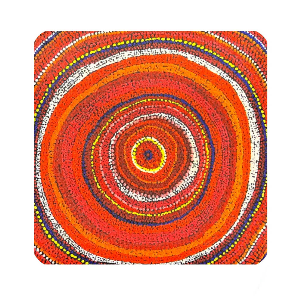 Australian Souvenir Coaster Aboriginal Art by Barbara Weir