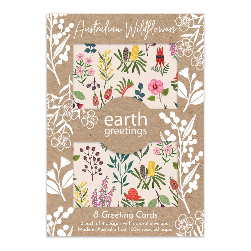 Australian Wildflowers Greeting Card Pack by Earth Greetings