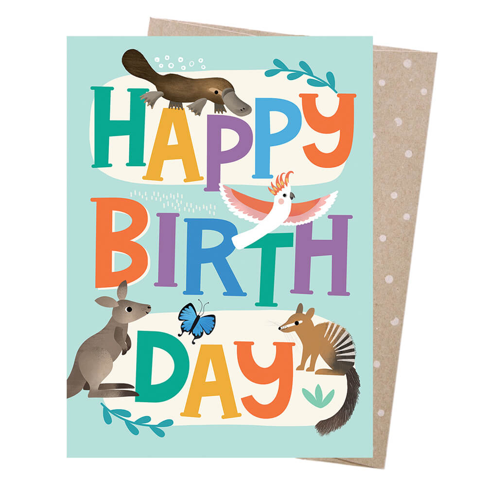 Birthday Cards Australia for Kids Aussie Animals