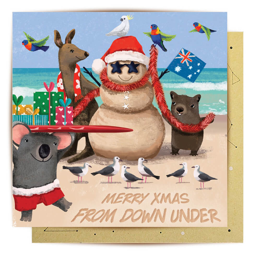Card Cards Australia Happy Xmas from Down Under