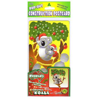 Australian Made Gifts &amp; Souvenirs with the Christmas Koala 3D Construction Postcard -by Odd Ball. For the best Australian online shopping for a Accessories - 2