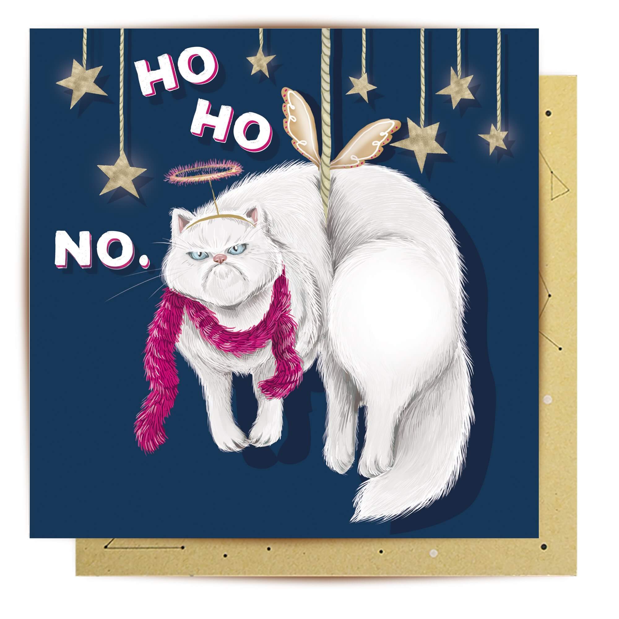 Ho Ho No Cat Christmas Card Australian Made