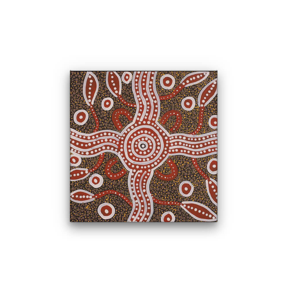 Ready to Hang Aboriginal Art - Warna Jukurrpa 30 x 30cm