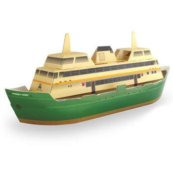 Australian Made Gifts & Souvenirs with the Sydney Ferry 3D Construction Postcard -by Odd Ball. For the best Australian online shopping for a Accessories - 1
