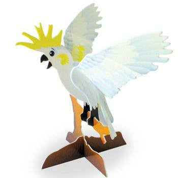 Australian Made Gifts &amp; Souvenirs with the Cockatoo 3D Construction Postcard -by Odd Ball. For the best Australian online shopping for a Accessories - 1