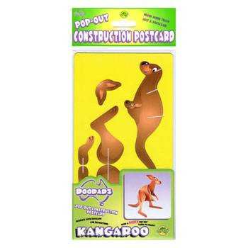 Australian Made Gifts &amp; Souvenirs with the Kangaroo 3D Construction Postcard -by Odd Ball. For the best Australian online shopping for a Accessories - 2