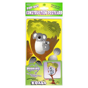 Australian Made Gifts &amp; Souvenirs with the Koala 3D Construction Postcard -by Odd Ball. For the best Australian online shopping for a Accessories - 2