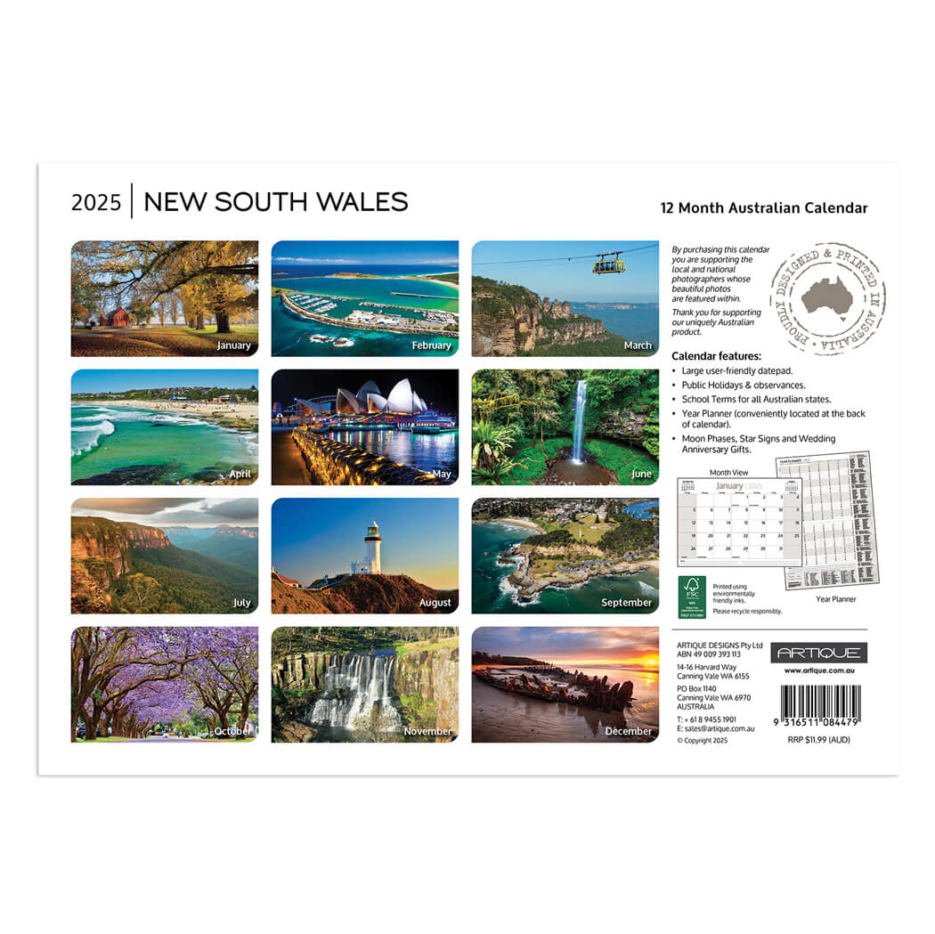 2025 New South Wales Calendar for the Best Australian Souvenirs - Bits