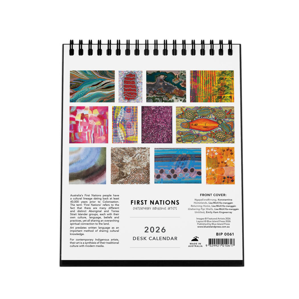 Australian Unity Calander 2026 Australian Souvenir Desk Calendar - First Nations Artists - Bits ...