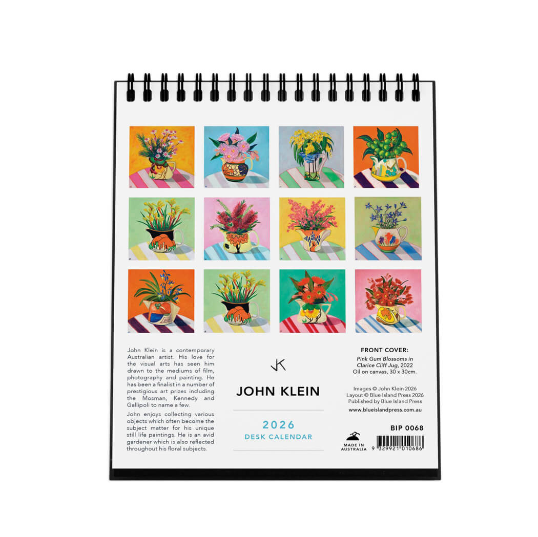 2026 Australian Floral Desktop Calendar by John Klein for Made in Australia Gifts