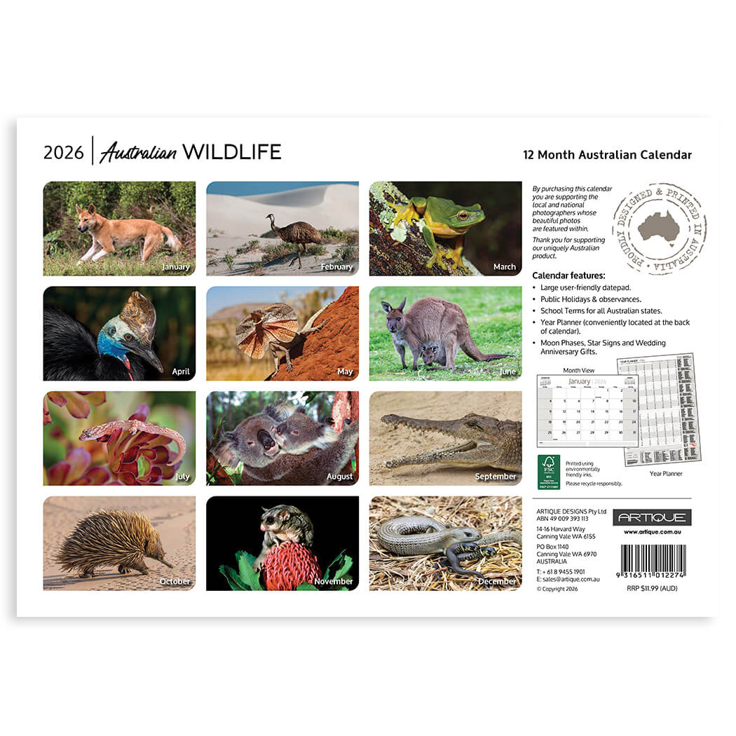 Australian Unity Calander 2026 Australian Wildlife Calendar for the Best Australian Souvenirs ...