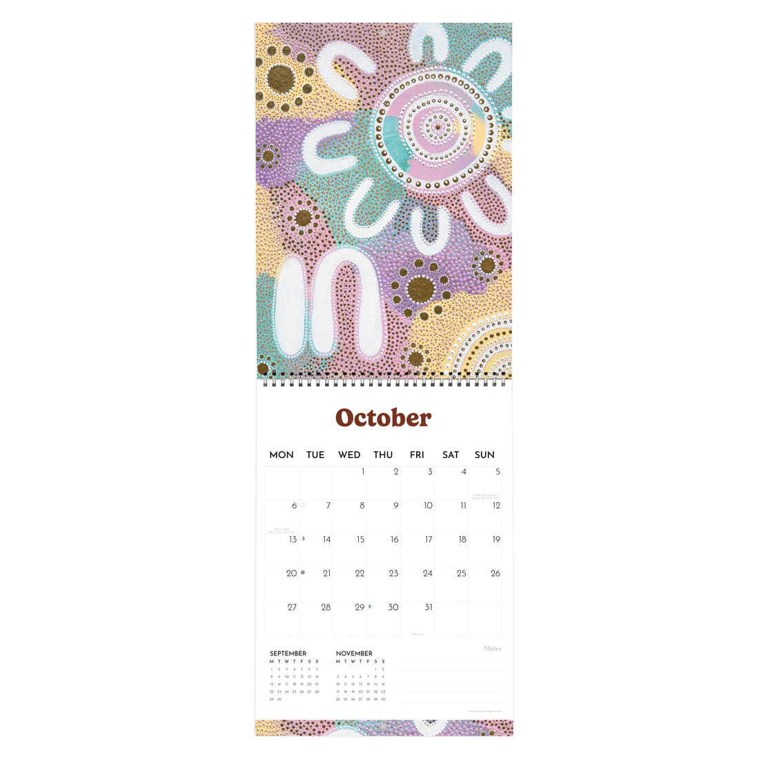 2027 Australian Calendar with Aboriginal Art by Earth Greetings