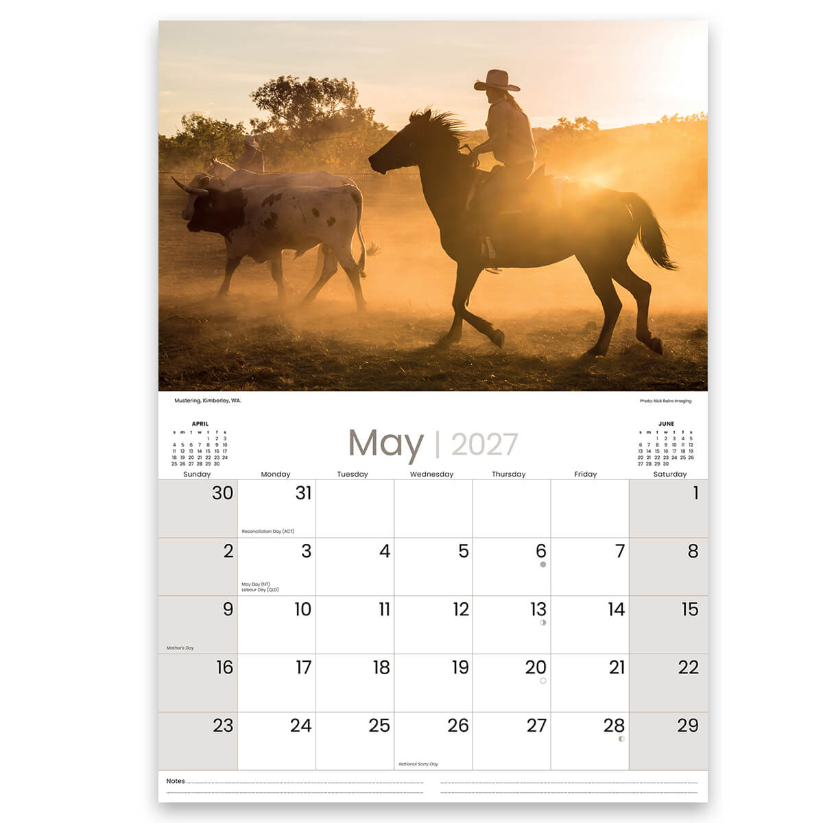 2027 Australian Outback Calendar Made in Australia