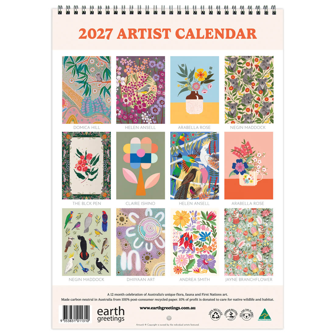 2027 Earth Greetings Australian Made Calendar