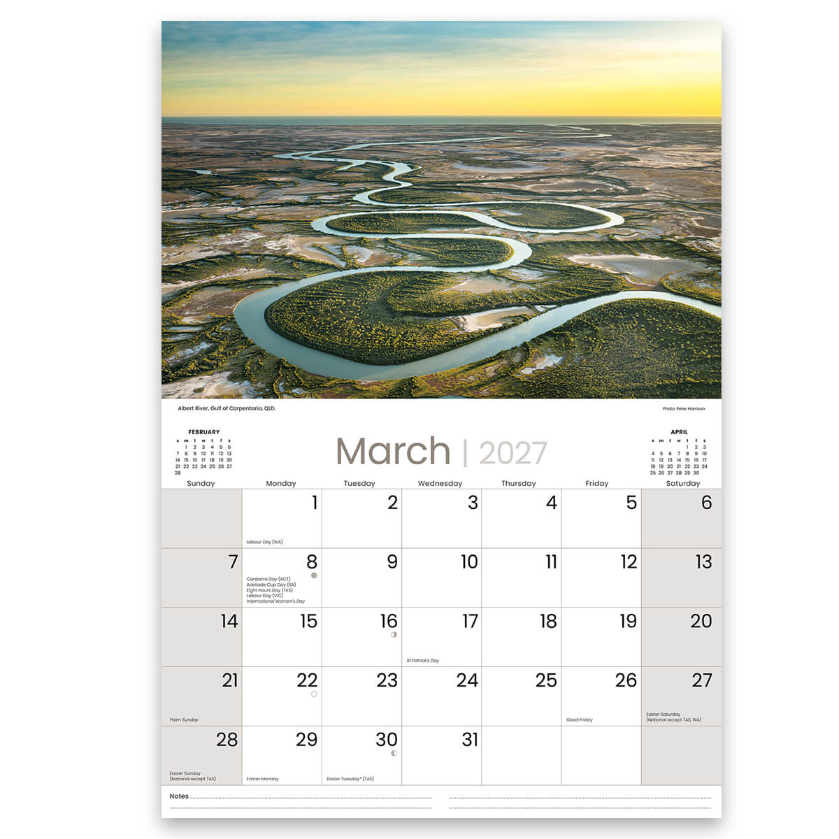 2027 Land of Contrast Australian Photography Calendar for gifts to send overseas