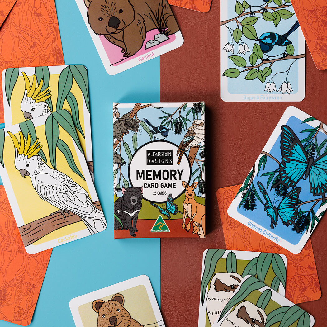 Australian souvenir memory cards aussie animals