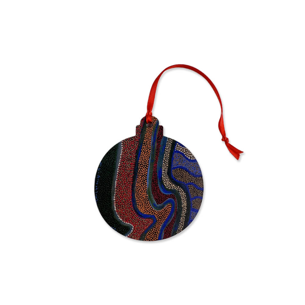 Aboriginal Art Christmas Decoration by Stephen Nakamarra Walker