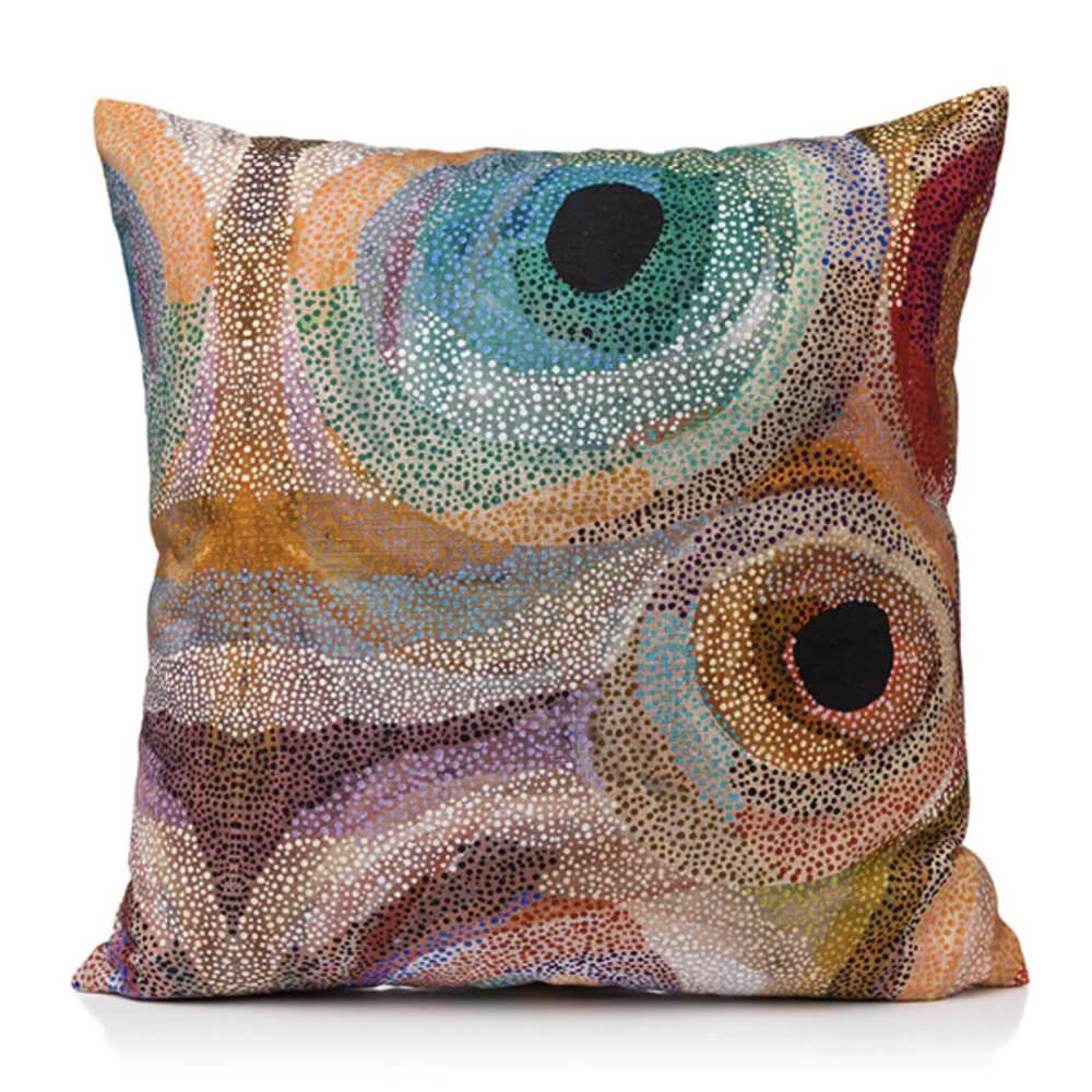 Aboriginal Art Cushion Australian Made by Alperstein Designs and Marianne Burton