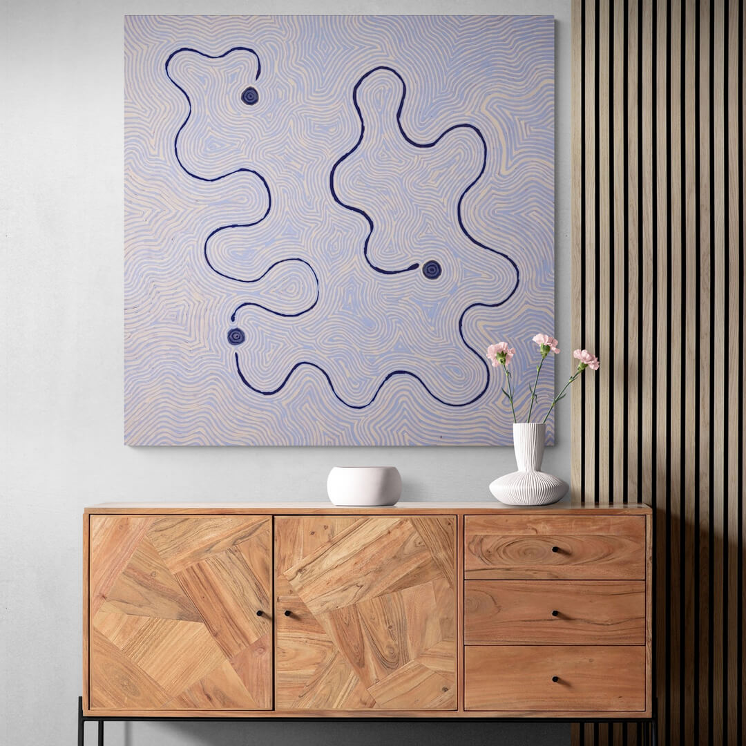 Aboriginal Art for Sale Sydney by Leston Japaljarri Spencer from Warlukurlangu 