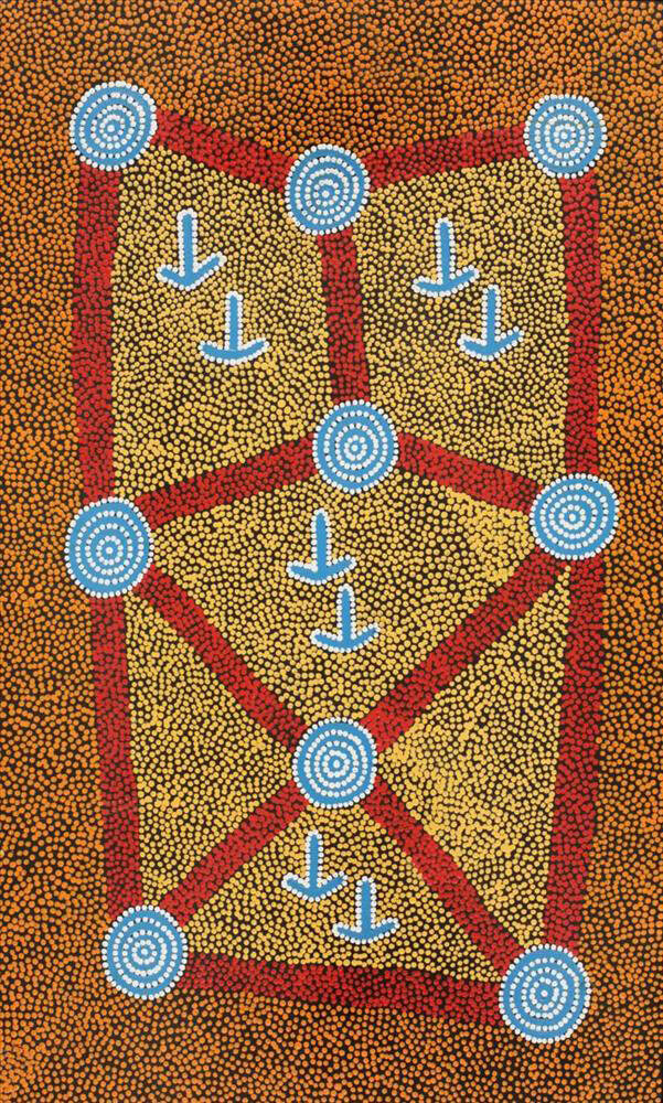 Aboriginal Art - Yankirri Jukurrpa 76 x 46cm