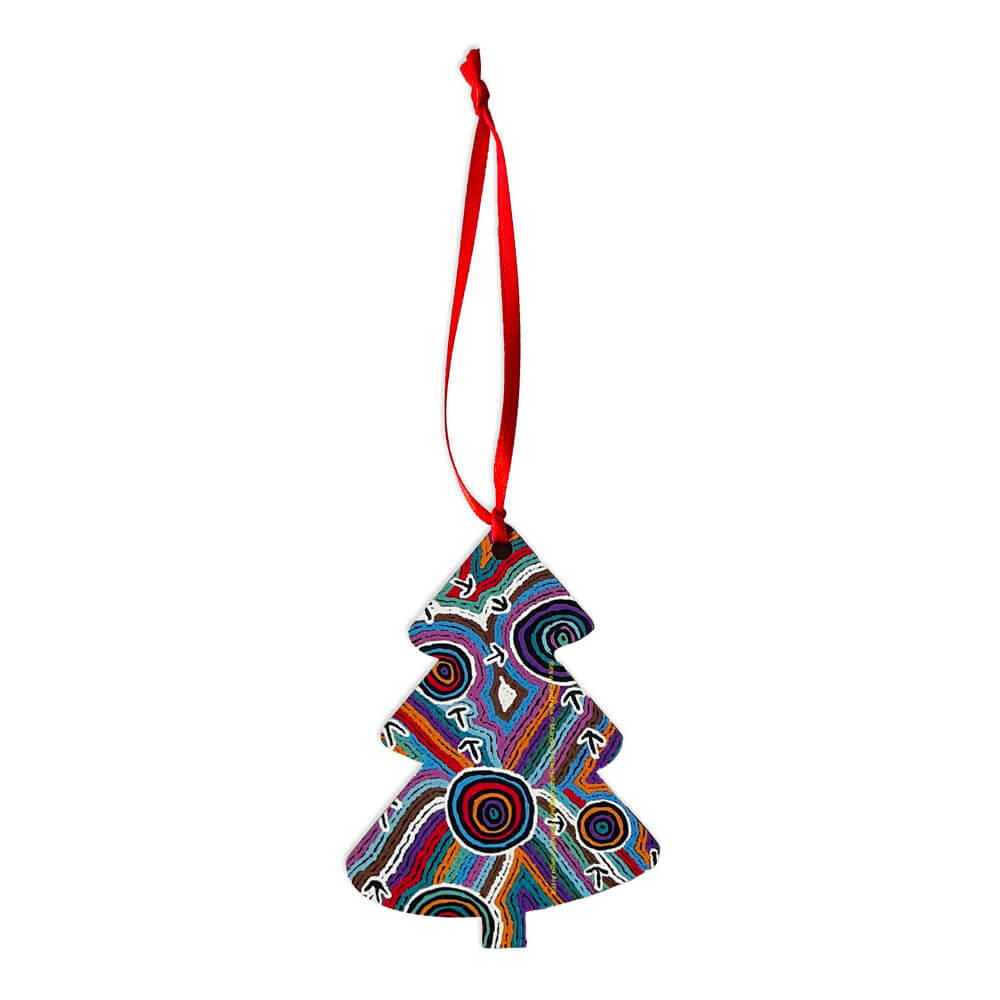 Aboriginal Christmas Decoration Xmas Tree by Margaret Nangala Gallagher
