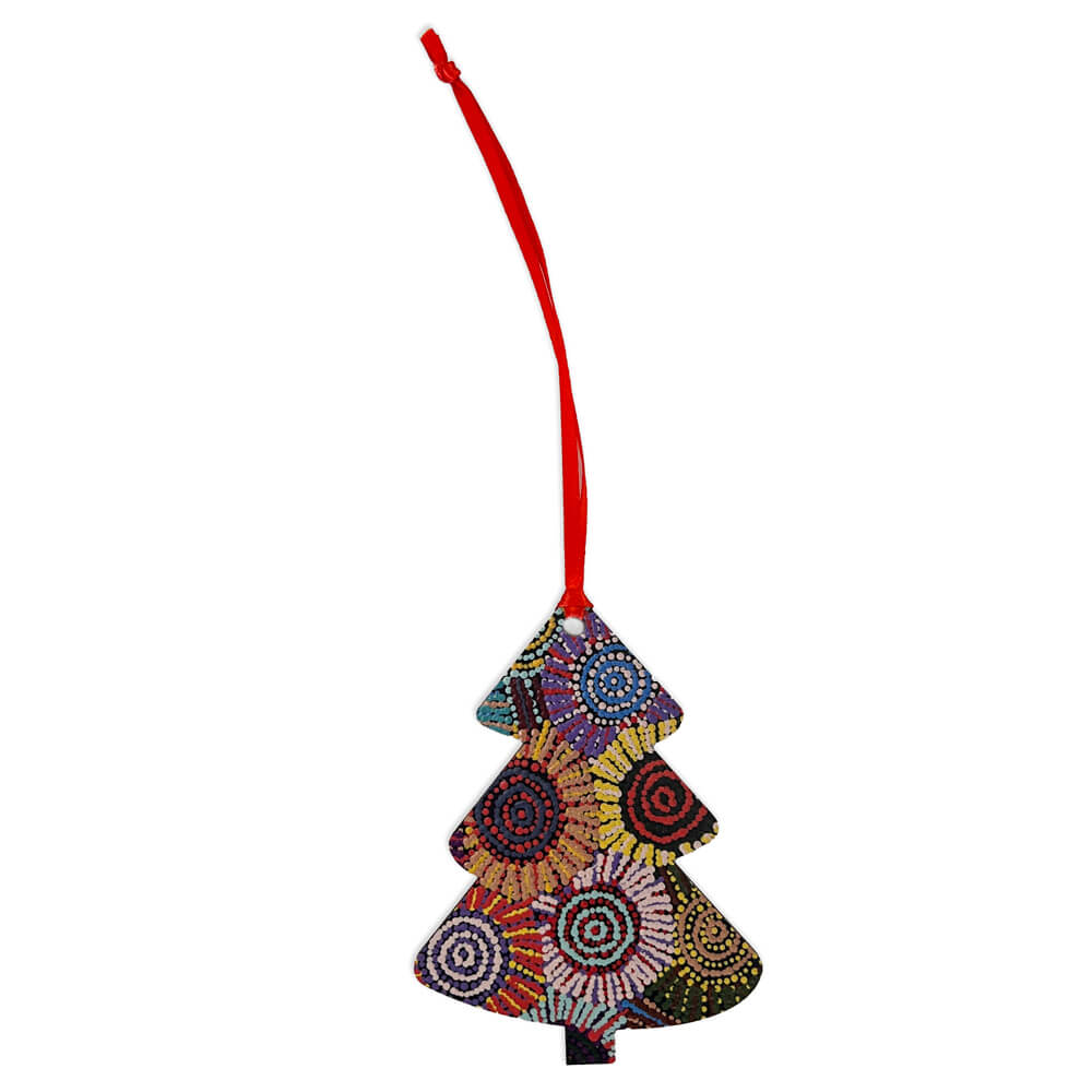 Aboriginal Christmas Decoration Australian Made Wooden Xmas Tree