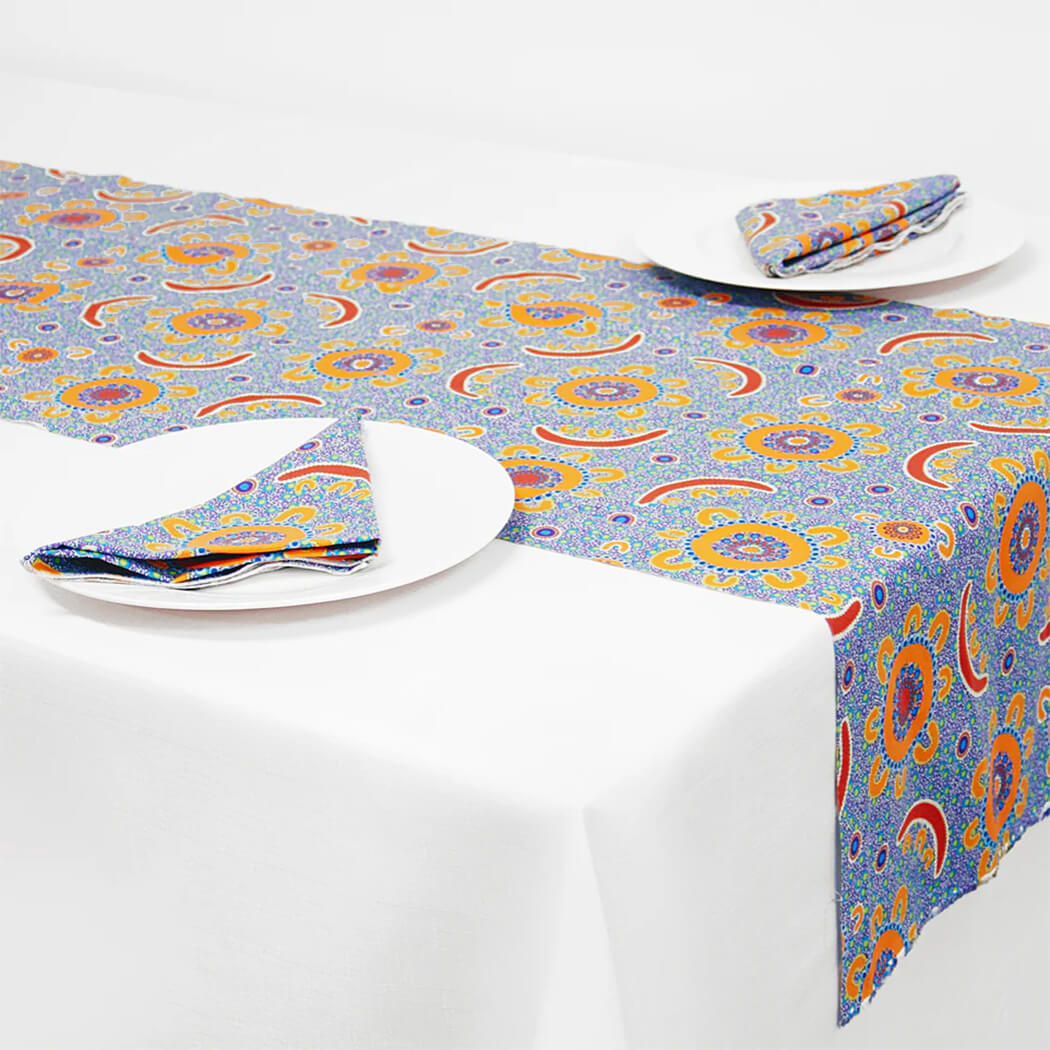 Aboriginal Gifts Australian Made Table Runner by Kathleen Buzzacott