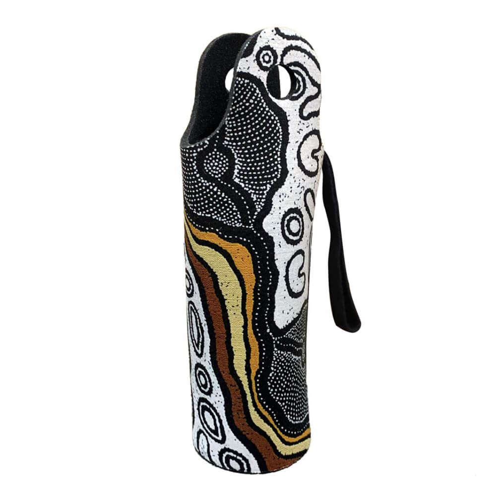 Aboriginal Gifts Australia with Wine Cooler by Delvine Petyarre from Utiopia. An Australian Made Souvenir for Men