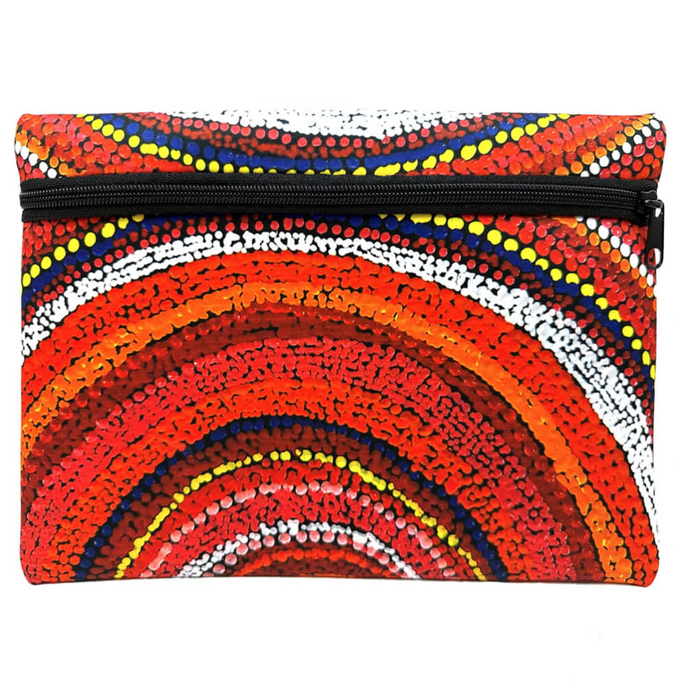 Australian Made Aboriginal Gifts Zipped Case with Artwork by Barbara Weir