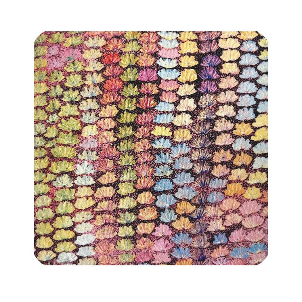 Aboriginal Souvenir Coasters by Betty Morton Pwerle from Utopia and Made in Australia