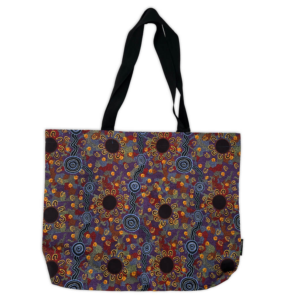 Aboriginal Souvenirs Large Tote Australian Made by Bulurru