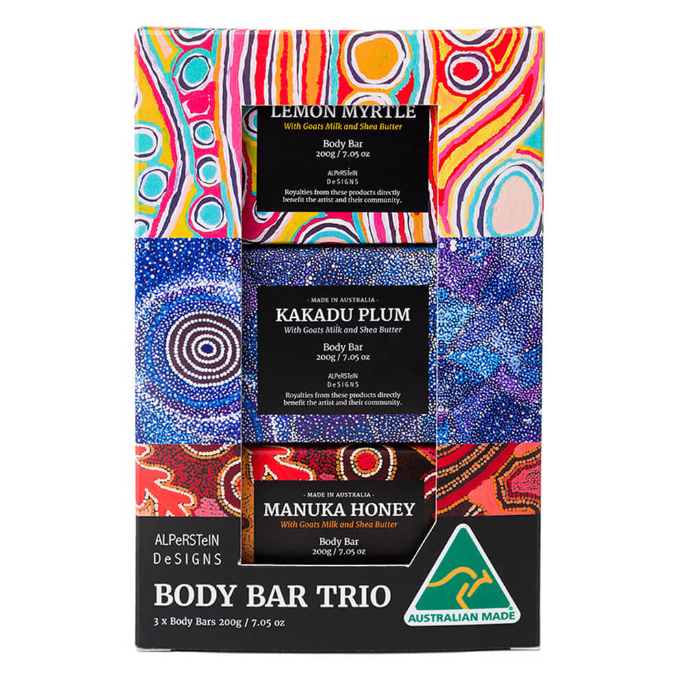 Aboriginal Souvenirs with the Warlukurlangu Soap Set Made in Australia