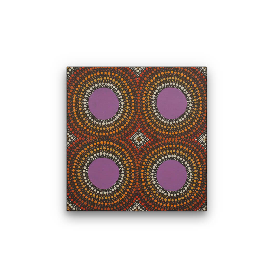 Ready to Hang Aboriginal Art - Ngapa Jukurrpa 30 x 30cm