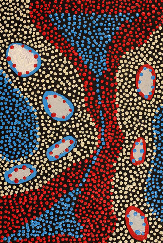 Affordable Aboriginal Art for Sale by Samuel Jampijinpa Collins 1138