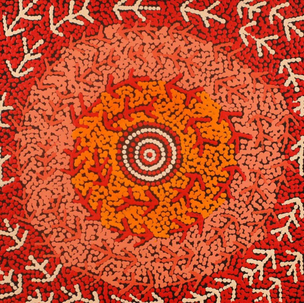 Affordable Aboriginal Art for Sale Sydney by Theo Nangala Hudson 4764
