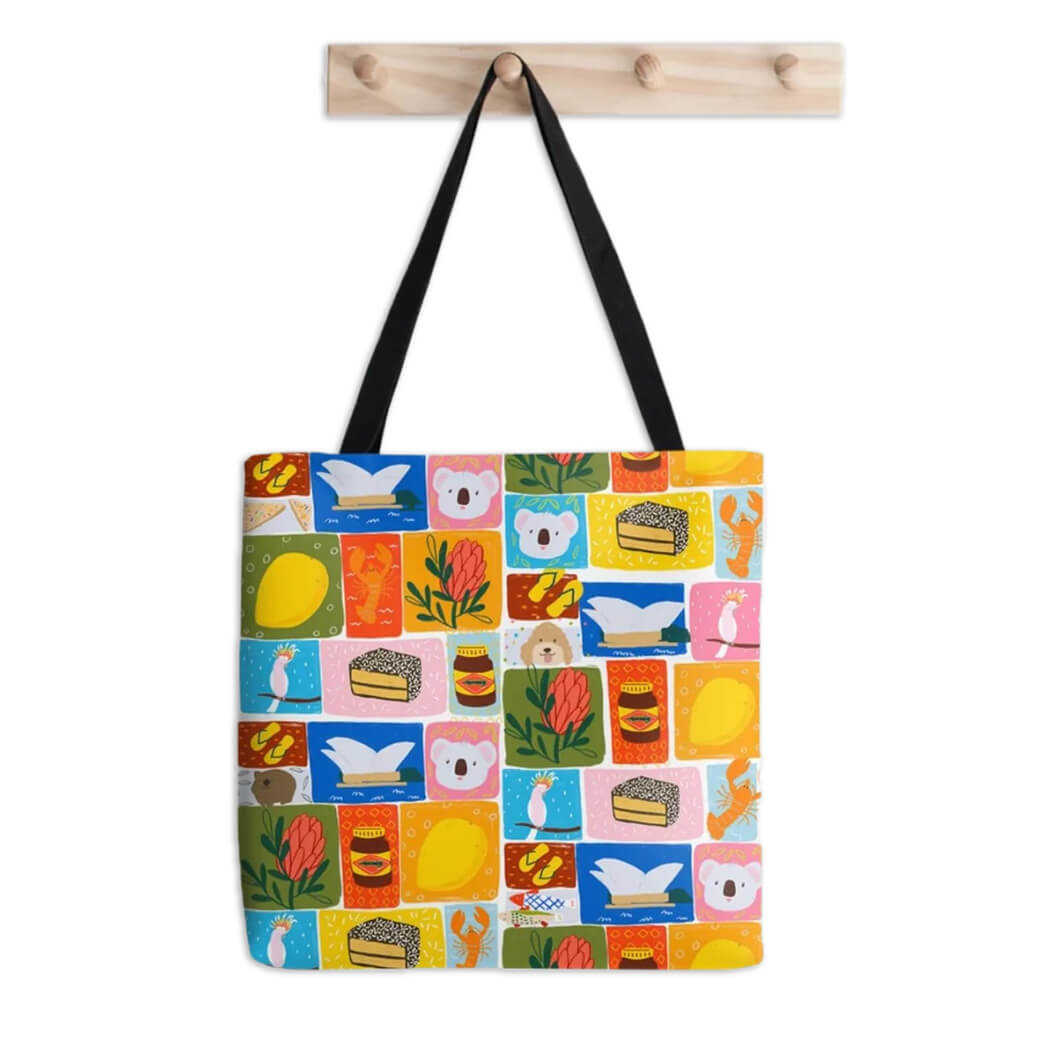 Aussie icons Tote Bag Australian Made Souvenir by Suki McMaster