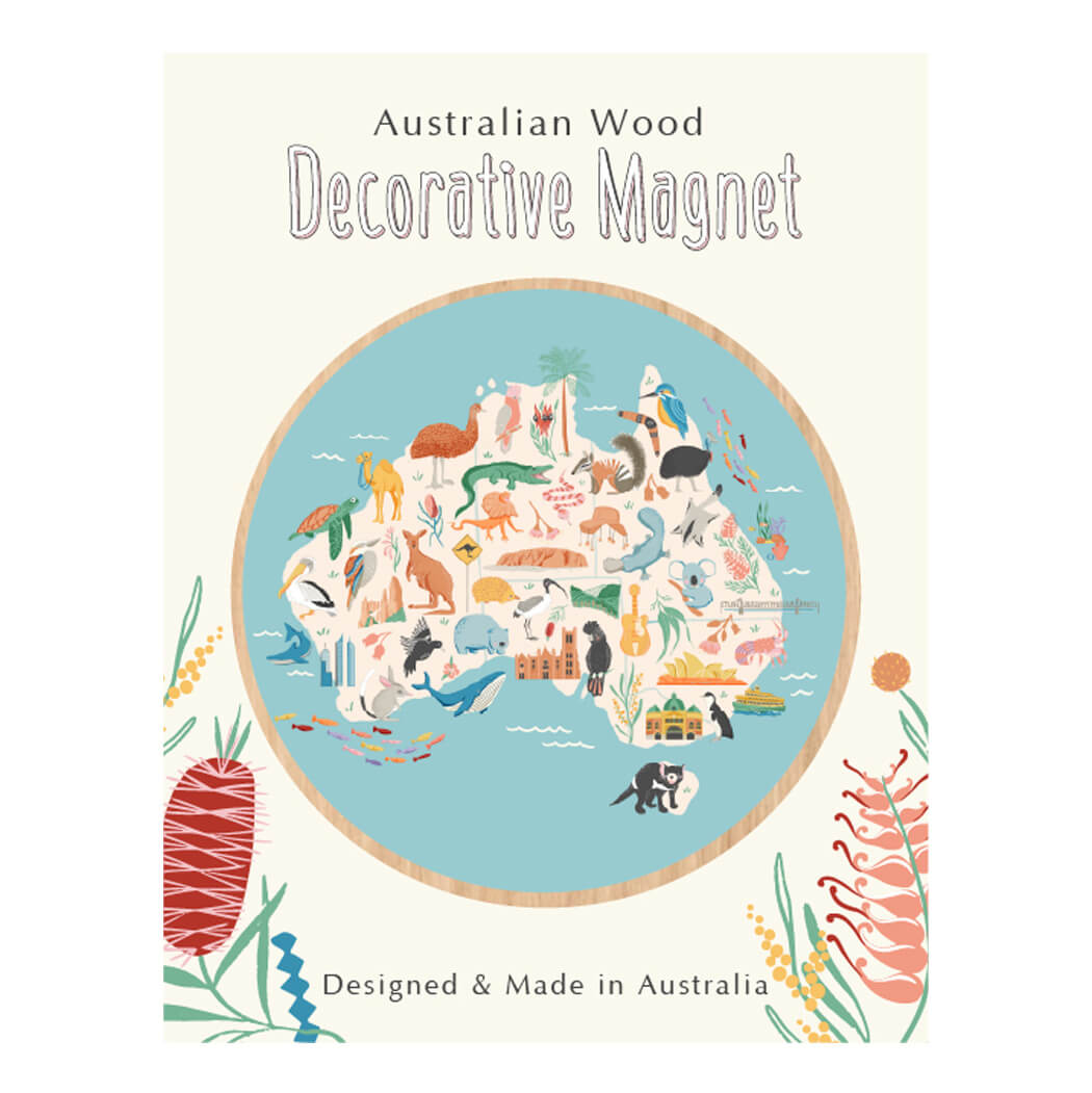 Australia Map Souvenir Magnet Australian Made Souvenirs