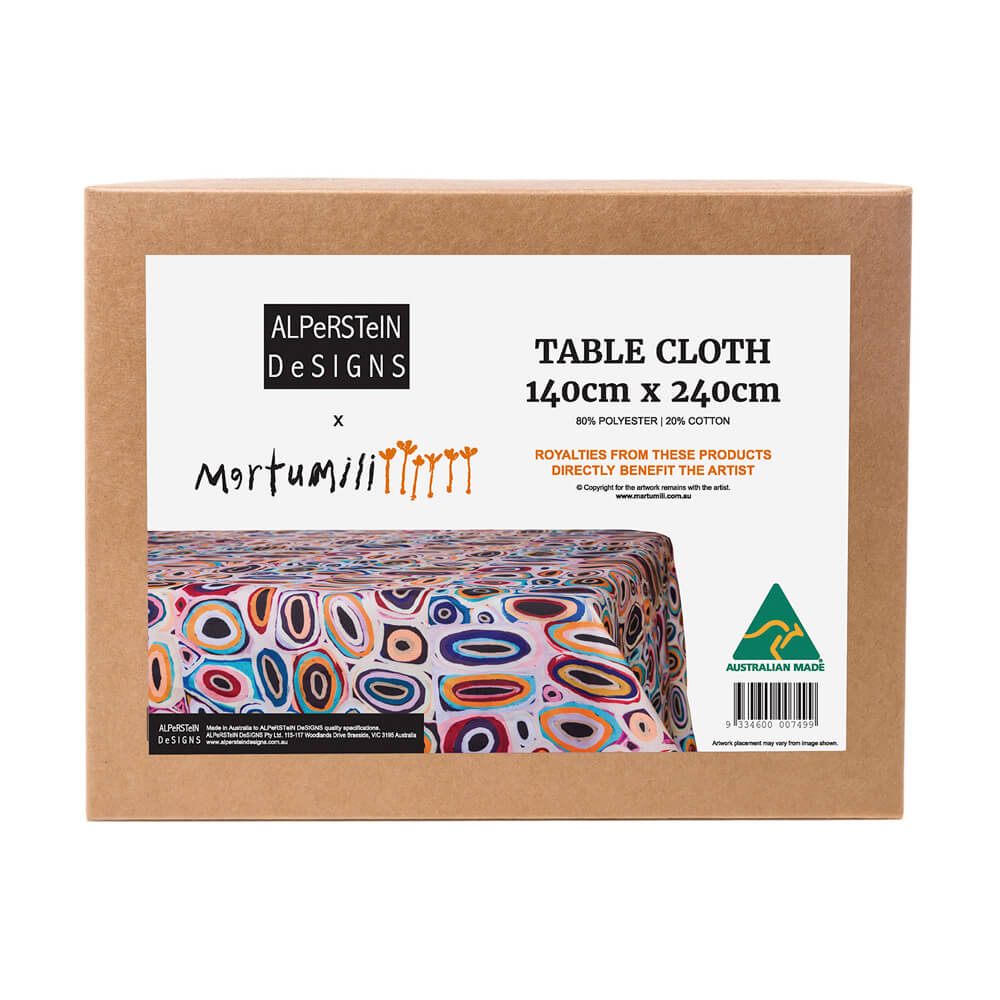 Australia Souvenirs Aboriginal Art Table Cloth by Gladys Kuru Bidu