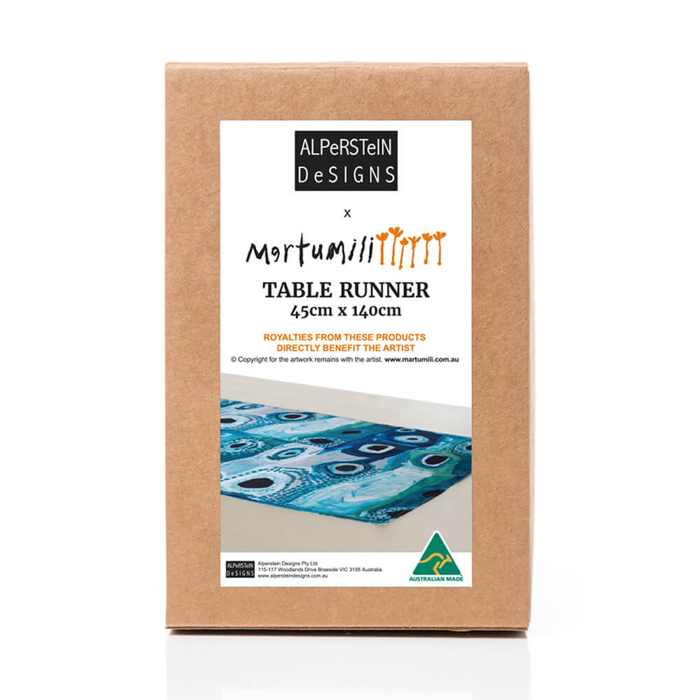 Australia Souvenir Aboriginal Art Table Runner by May Wokka Chapman