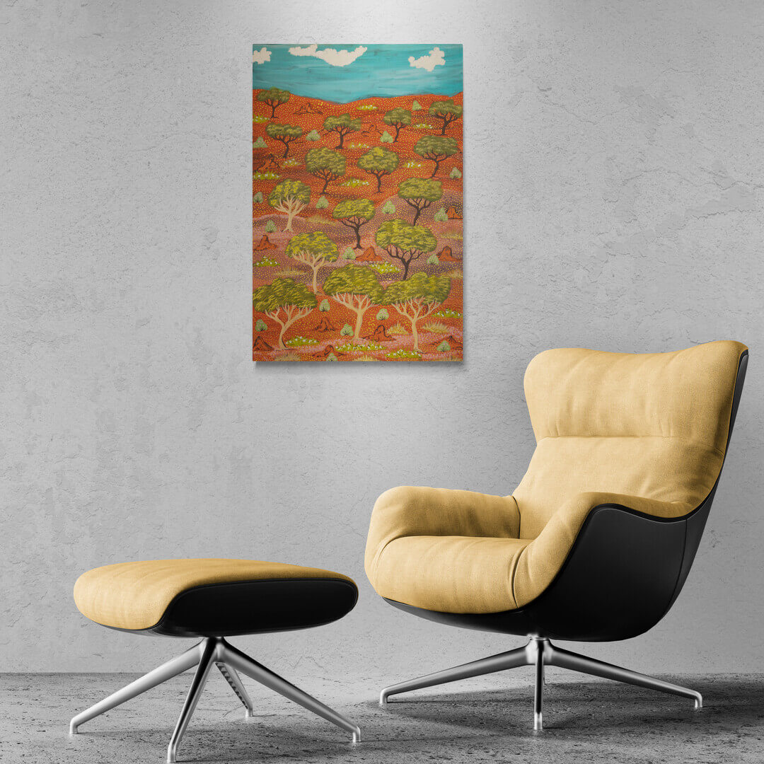 Australian Aboriginal Art for Sale by Gunderson Kemarre Lewis from Artists of Ampilatwatja 481